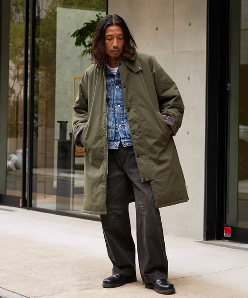 Barbour（バブアー）の「Barbour/バブア― PADDED EXMOOR COAT 中綿入り ラグランスリーブ パデッド エクスモア コート（ダウンジャケット/コート・メンズ・オリーブ/ブラック/ライトベージュ・40/38/36）」の21枚目の写真