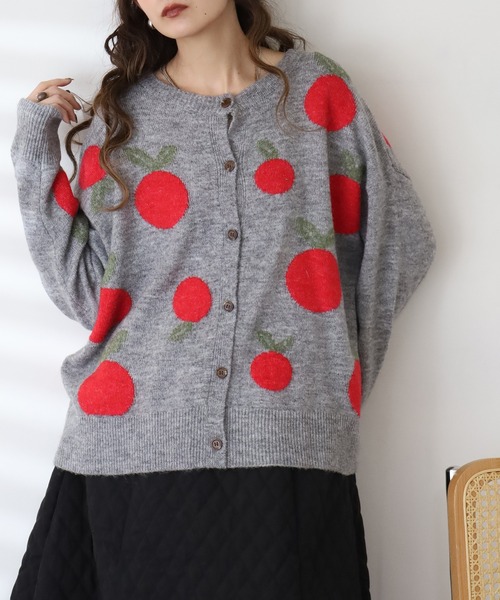 セール】みかん ジャカード カーデ（カーディガン/ボレロ）｜BARNDOOR