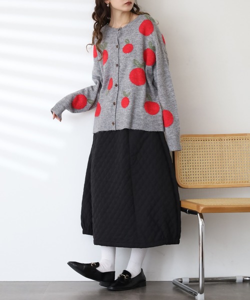 BARNDOOR（バーンドア）の「みかん ジャカード カーデ（カーディガン/ボレロ・レディース・ブラウン/グレー/ネイビー/グリーン・FREE）」の9枚目の写真