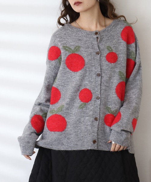 セール】みかん ジャカード カーデ（カーディガン/ボレロ）｜BARNDOOR