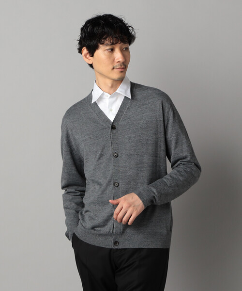 COMME CA MEN（コムサメン）の「「FILIVIVI」天竺カーディガン（カーディガン/ボレロ・メンズ・ネイビー/グレー・L/M）」の6枚目の写真