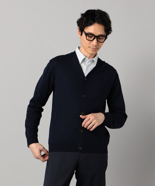 COMME CA MEN（コムサメン）の「「FILIVIVI」天竺カーディガン（カーディガン/ボレロ・メンズ・ネイビー/グレー・L/M）」の11枚目の写真