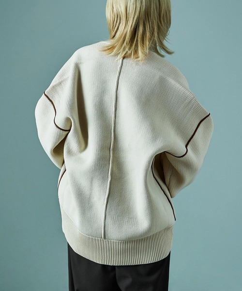 Fashion Letter(ファッションレター)の「ダンボールニット ボリューム袖 コクーンニット(ニット/セーター・レディース・アイボリー/ブラック/グレー・M)」の20枚目の写真