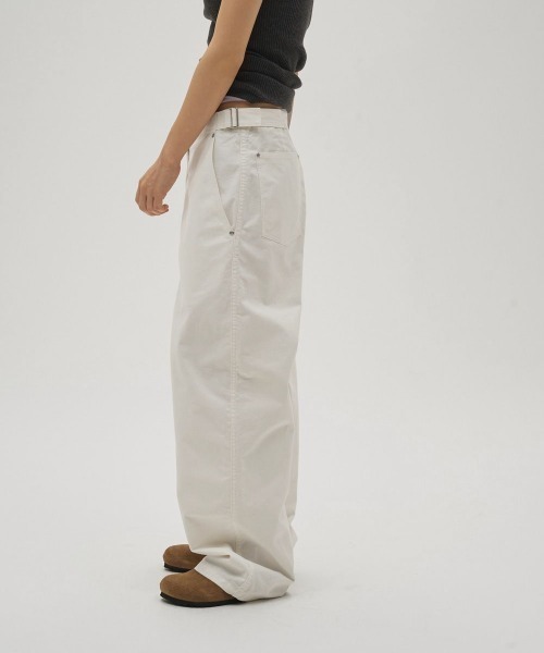 TODAYFUL（トゥデイフル）の「TODAYFUL　Boyfriend Cotton Pants ボーイフレンドコットンパンツ/12610702（その他パンツ・レディース・ホワイト/ブラック・36/38）」の10枚目の写真
