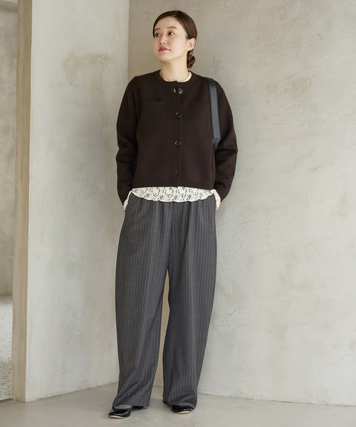 スーパーファインスムースクルーカーディガン イエナ スーパーファインスムースクルーカーディガン | イエナ(IENA