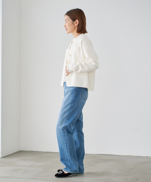 IENA（イエナ）の「《追加》スーパーファインスムースクルーカーディガン（カーディガン/ボレロ・レディース・チョコ/アイボリー/レッド・FREE）」の20枚目の写真