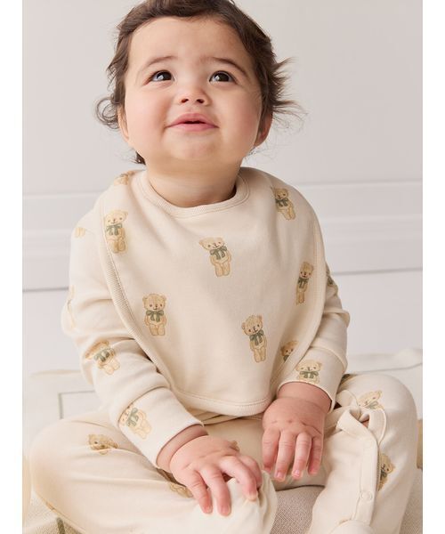 JAMIE KAY(ジェイミーケイ)の「スタイ Little Ted /オーガニックコットン(スタイ/よだれかけ・キッズ・オフホワイト・F)」の2枚目の写真