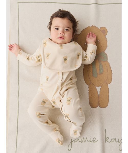 JAMIE KAY(ジェイミーケイ)の「スタイ Little Ted /オーガニックコットン(スタイ/よだれかけ・キッズ・オフホワイト・F)」の5枚目の写真
