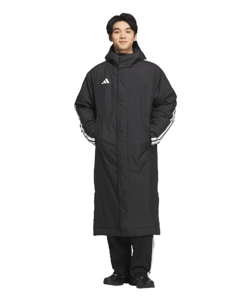 adidas(アディダス)の「【adidas×アルペン限定モデル】アディダス adidas M ロング パデッドコート(ダウンジャケット/コート・メンズ・ブラック/ネイビー・S/M/L/LL/3L)」の2枚目の写真