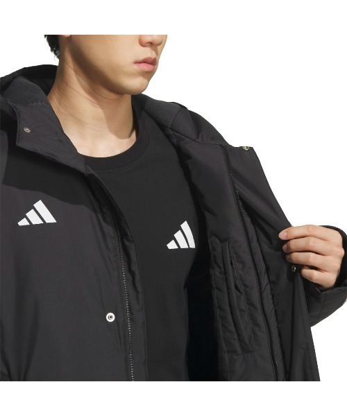 adidas(アディダス)の「【adidas×アルペン限定モデル】アディダス adidas M ロング パデッドコート(ダウンジャケット/コート・メンズ・ブラック/ネイビー・S/M/L/LL/3L)」の9枚目の写真