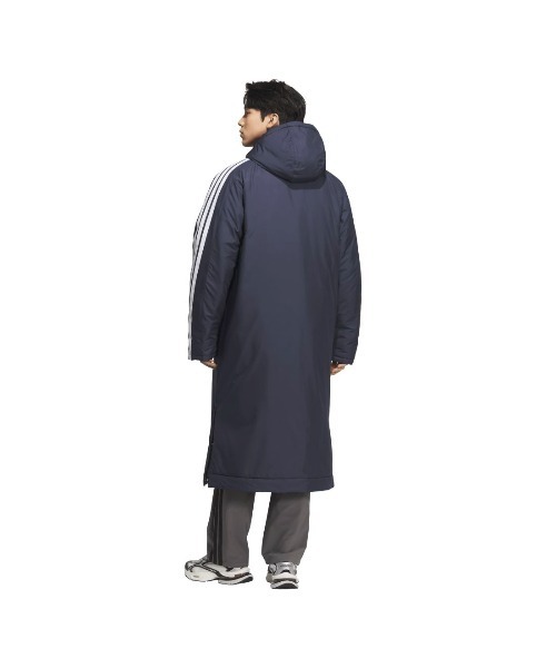 adidas(アディダス)の「【adidas×アルペン限定モデル】アディダス adidas M ロング パデッドコート(ダウンジャケット/コート・メンズ・ブラック/ネイビー・S/M/L/LL/3L)」の4枚目の写真