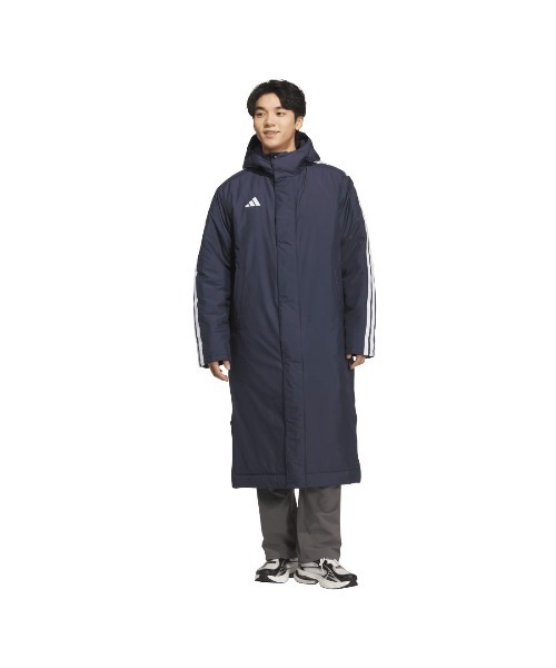 adidas(アディダス)の「【adidas×アルペン限定モデル】アディダス adidas M ロング パデッドコート(ダウンジャケット/コート・メンズ・ブラック/ネイビー・S/M/L/LL/3L)」の3枚目の写真