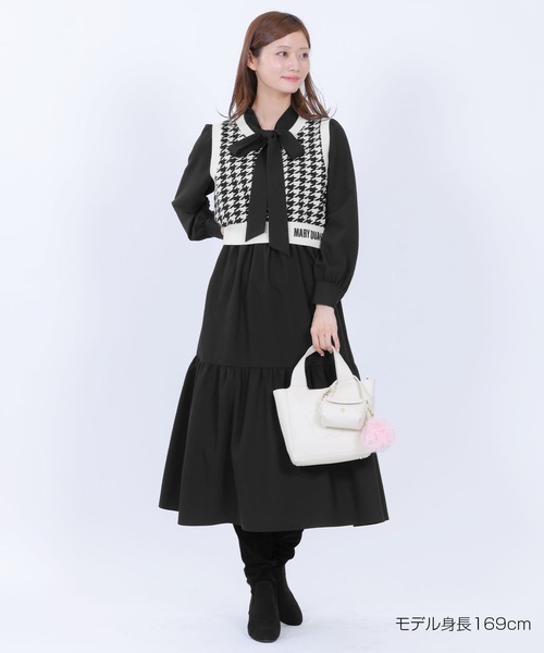 MARY QUANT ニットベストコンビ ワンピース ニットベストコンビ ワンピース（ワンピース）｜MARY QUANT（マリー