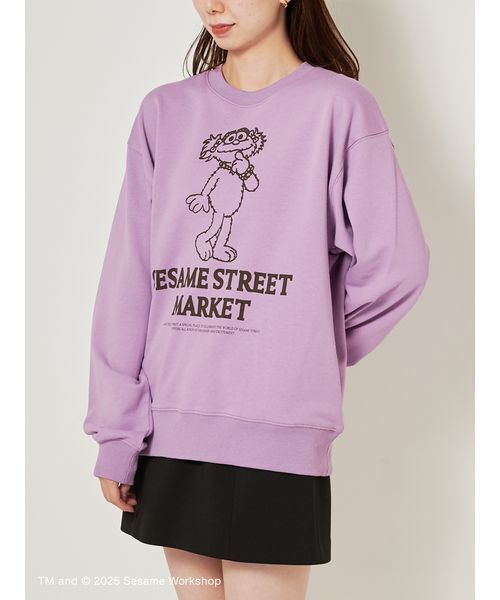 SESAME STREET(セサミストリート)の「【VINTAGE SKETCH】裏毛プルオーバー(スウェット・レディース・ライトブルー/ネイビー/パープル/レッド/グリーン・M/L)」の8枚目の写真