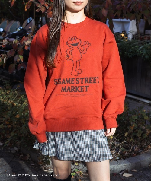 SESAME STREET(セサミストリート)の「【VINTAGE SKETCH】裏毛プルオーバー(スウェット・レディース・ライトブルー/ネイビー/パープル/レッド/グリーン・M/L)」の18枚目の写真