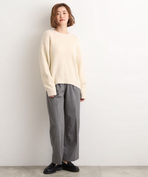 grove(グローブ)の「華やぎ冬ニット ミニスパンコールフェザーニット(ニット/セーター・レディース・チャコールグレー/ダークブラウン/オフホワイト/ベビーピンク・03/02/04/01/05)」の7枚目の写真
