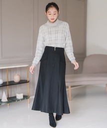 フロントジップマーメイドスカート