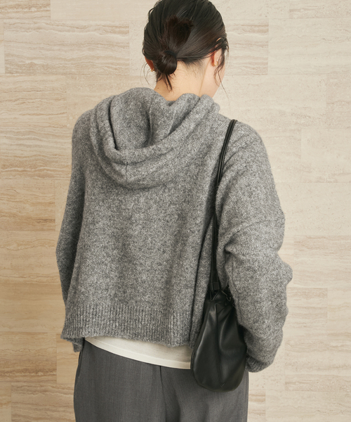 plage(プラージュ)の「ROBERTO COLLINA / ロベルトコリーナ 別注 HOODIE プルオーバー(ニット/セーター・レディース・ブラウン系その他/グレー・FREE)」の12枚目の写真