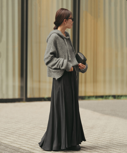 plage(プラージュ)の「ROBERTO COLLINA / ロベルトコリーナ 別注 HOODIE プルオーバー(ニット/セーター・レディース・ブラウン系その他/グレー・FREE)」の14枚目の写真