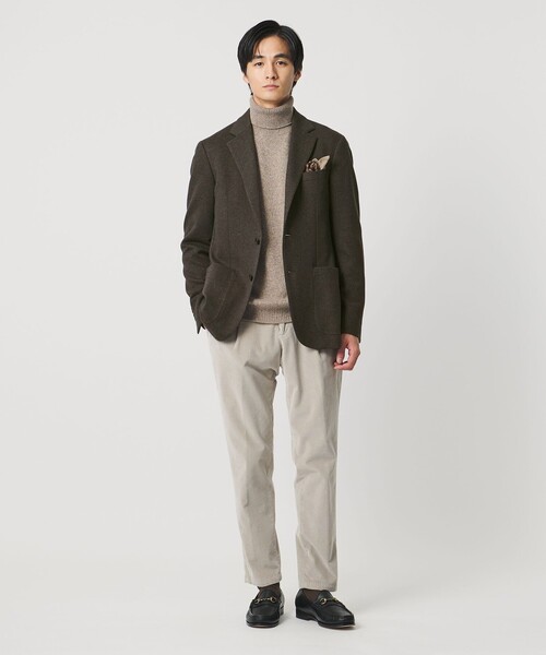 UNITED ARROWS（ユナイテッドアローズ）の「ヘリンボーン ジャージ シングル2ボタン テーラードジャケット COMFORT EASY‐MODEL（テーラードジャケット・メンズ・ダークブラウン・46/50/48/44）」の2枚目の写真