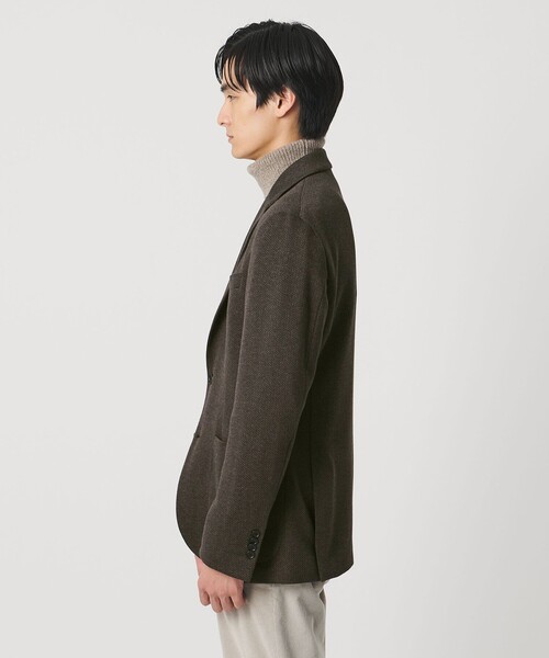 UNITED ARROWS（ユナイテッドアローズ）の「ヘリンボーン ジャージ シングル2ボタン テーラードジャケット COMFORT EASY‐MODEL（テーラードジャケット・メンズ・ダークブラウン・46/50/48/44）」の4枚目の写真