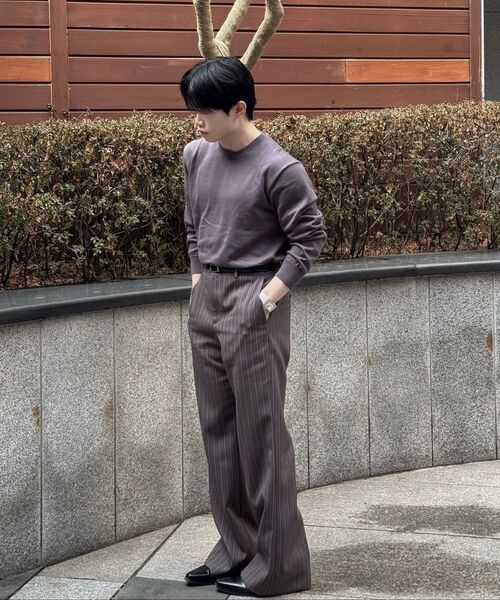 MUSINSA STANDARD（ムシンサスタンダード）の「ウォッシャブルスーピマコットンクルーネックニット[グレー]（ニット/セーター・メンズ・その他・SMALL/MEDIUM/LARGE/X-LARGE/XX-LARGE）」の18枚目の写真
