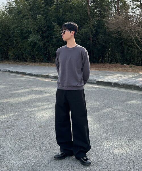 MUSINSA STANDARD（ムシンサスタンダード）の「ウォッシャブルスーピマコットンクルーネックニット[グレー]（ニット/セーター・メンズ・その他・SMALL/MEDIUM/LARGE/X-LARGE/XX-LARGE）」の11枚目の写真