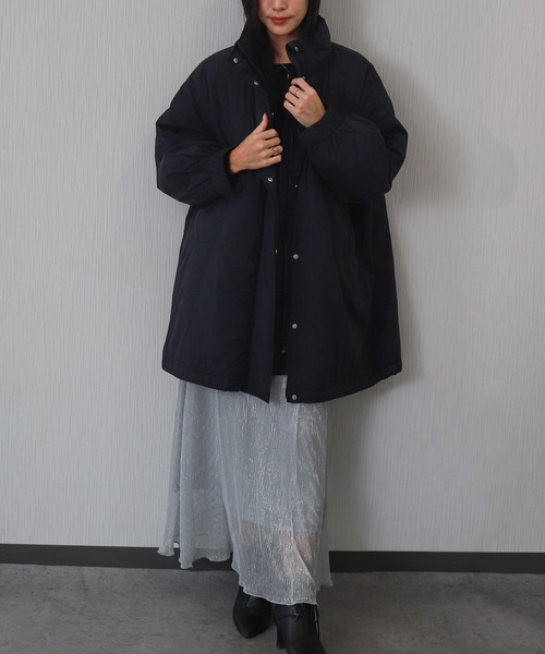 libelle more(リベル モア)の「【高機能中綿】サーモアリーナ (THERMO ARENA)蓄熱ボリュームコート(ダウンジャケット/コート・レディース・アイボリー/ブラック/オリーブ/ネイビー/モカ・M)」の5枚目の写真