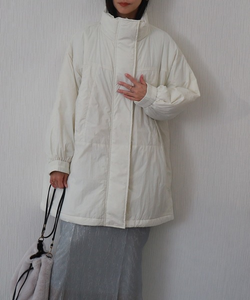 libelle more(リベル モア)の「【高機能中綿】サーモアリーナ (THERMO ARENA)蓄熱ボリュームコート(ダウンジャケット/コート・レディース・アイボリー/ブラック/オリーブ/ネイビー/モカ・M)」の7枚目の写真