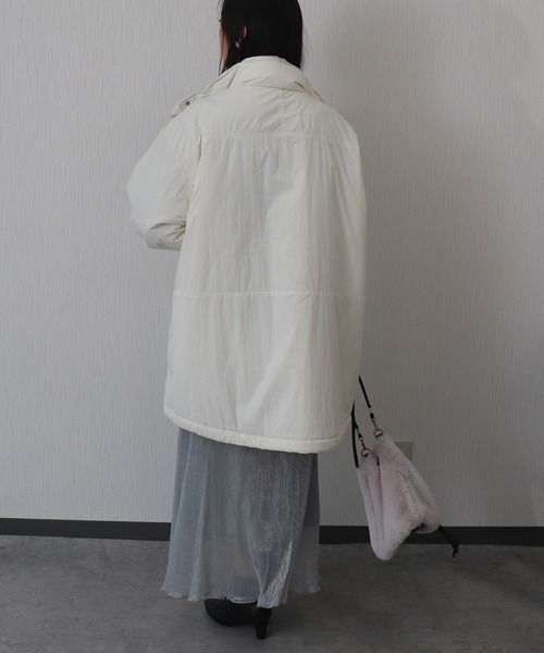 libelle more(リベル モア)の「【高機能中綿】サーモアリーナ (THERMO ARENA)蓄熱ボリュームコート(ダウンジャケット/コート・レディース・アイボリー/ブラック/オリーブ/ネイビー/モカ・M)」の8枚目の写真