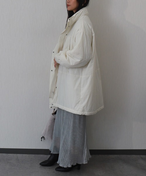 libelle more(リベル モア)の「【高機能中綿】サーモアリーナ (THERMO ARENA)蓄熱ボリュームコート(ダウンジャケット/コート・レディース・アイボリー/ブラック/オリーブ/ネイビー/モカ・M)」の9枚目の写真