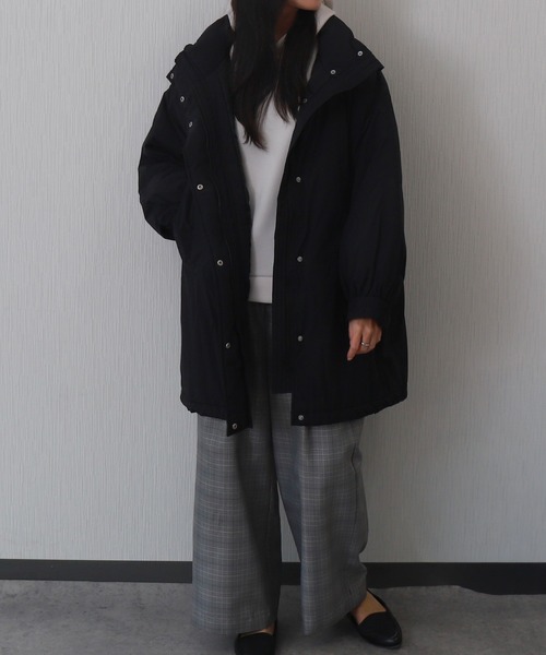 libelle more(リベル モア)の「【高機能中綿】サーモアリーナ (THERMO ARENA)蓄熱ボリュームコート(ダウンジャケット/コート・レディース・アイボリー/ブラック/オリーブ/ネイビー/モカ・M)」の22枚目の写真