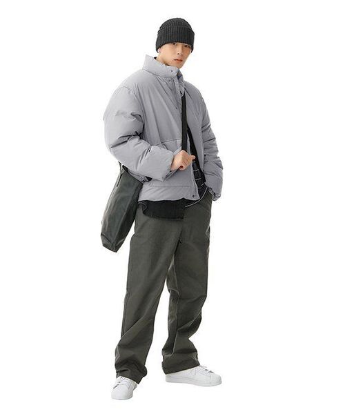 MUSINSA STANDARD（ムシンサスタンダード）の「アウトポケットダウンショートパッド入りジャケット[ライトグレー]（ダウンジャケット/コート・メンズ・その他・SMALL/MEDIUM/LARGE）」の13枚目の写真