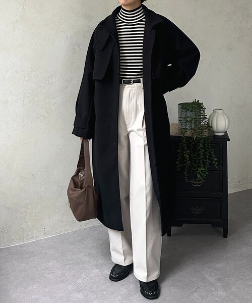 Thevon（ゼボン）の「ウールライクストレートスラックス（その他パンツ・レディース・ブラック/アイボリー/ブラウン・S/M）」の10枚目の写真