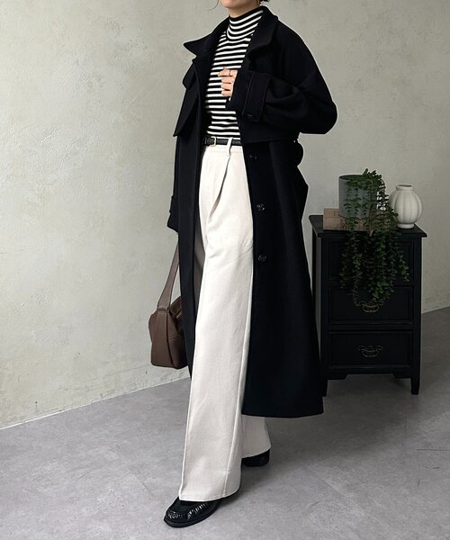 Thevon（ゼボン）の「ウールライクストレートスラックス（その他パンツ・レディース・ブラック/アイボリー/ブラウン・S/M）」の11枚目の写真