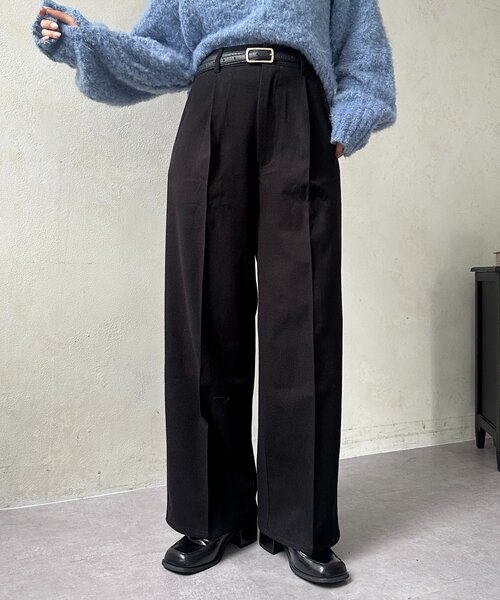 Thevon（ゼボン）の「ウールライクストレートスラックス（その他パンツ・レディース・ブラック/アイボリー/ブラウン・S/M）」の13枚目の写真