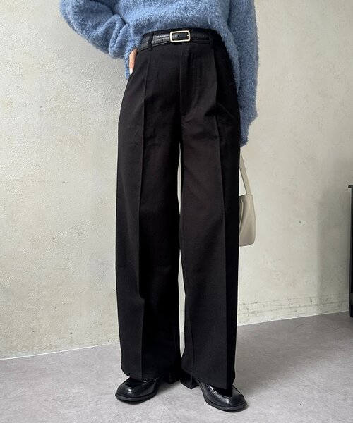 Thevon（ゼボン）の「ウールライクストレートスラックス（その他パンツ・レディース・ブラック/アイボリー/ブラウン・S/M）」の14枚目の写真