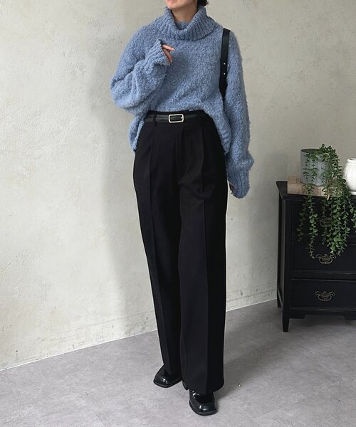 Thevon（ゼボン）の「ウールライクストレートスラックス（その他パンツ・レディース・ブラック/アイボリー/ブラウン・S/M）」の18枚目の写真