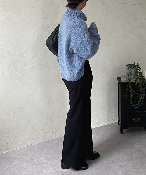 Thevon（ゼボン）の「ウールライクストレートスラックス（その他パンツ・レディース・ブラック/アイボリー/ブラウン・S/M）」の20枚目の写真