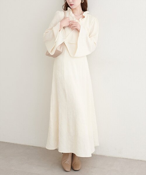 natural couture(ナチュラルクチュール)の「〈osono〉観劇ワンピース(ワンピース・レディース・オフホワイト/ブラック/サックスブルー・FREE/LARGE)」の12枚目の写真