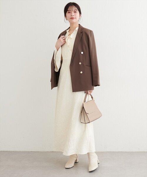 natural couture(ナチュラルクチュール)の「〈osono〉観劇ワンピース(ワンピース・レディース・オフホワイト/ブラック/サックスブルー・FREE/LARGE)」の21枚目の写真