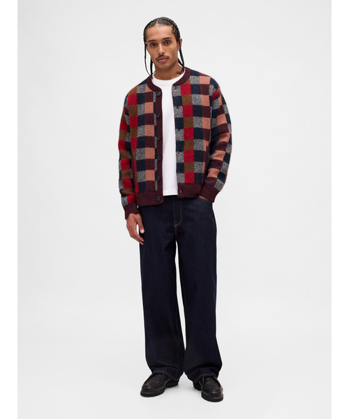 GAP(ギャップ)の「ふわもこ リラックスフィット ニットカーディガン(カーディガン/ボレロ・メンズ・ワイン・M/L/S/XL/XS)」の2枚目の写真