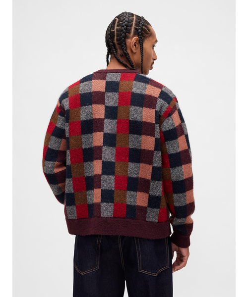 GAP(ギャップ)の「ふわもこ リラックスフィット ニットカーディガン(カーディガン/ボレロ・メンズ・ワイン・M/L/S/XL/XS)」の3枚目の写真
