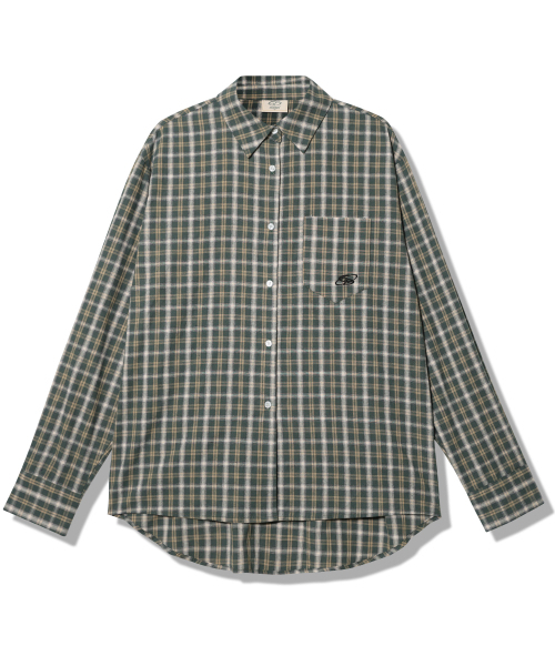 GUBIN（グビン）の「ロゴポイントチェックシャツ - グリーン（シャツ/ブラウス・レディース・その他・MEDIUM/LARGE）」の2枚目の写真