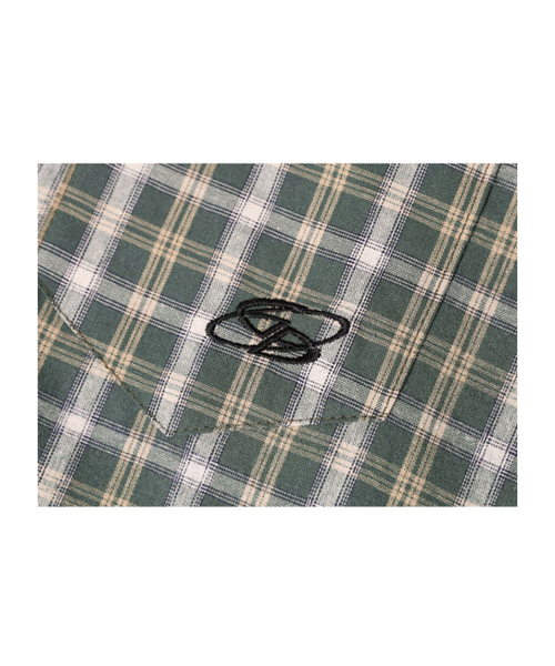 GUBIN（グビン）の「ロゴポイントチェックシャツ - グリーン（シャツ/ブラウス・レディース・その他・MEDIUM/LARGE）」の7枚目の写真