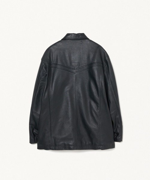FORSOMEONE(フォーサムワン)の「FORSOMEONE LEATHER CAR COAT(その他アウター・メンズ・ブラック・46)」の2枚目の写真