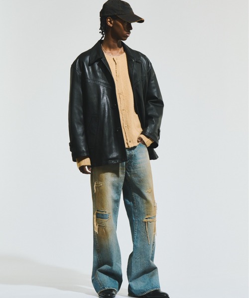 FORSOMEONE(フォーサムワン)の「FORSOMEONE LEATHER CAR COAT(その他アウター・メンズ・ブラック・46)」の12枚目の写真