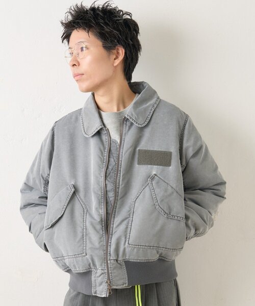 東京空港交通　エアポートリムジン　中綿　ジャケット　ブルゾン　非売品 AIRTHERMAL/高機能中綿】シンセティックレザー/スウェードフラップ中綿