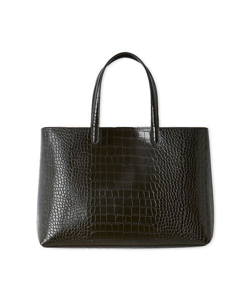 Mila Owen（ミラオーウェン）の「トートバッグ（トートバッグ・レディース・アイボリー/ブラック/ラベンダー・F）」の2枚目の写真