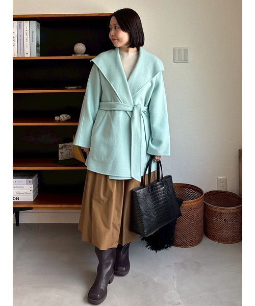 Mila Owen（ミラオーウェン）の「トートバッグ（トートバッグ・レディース・アイボリー/ブラック/ラベンダー・F）」の6枚目の写真